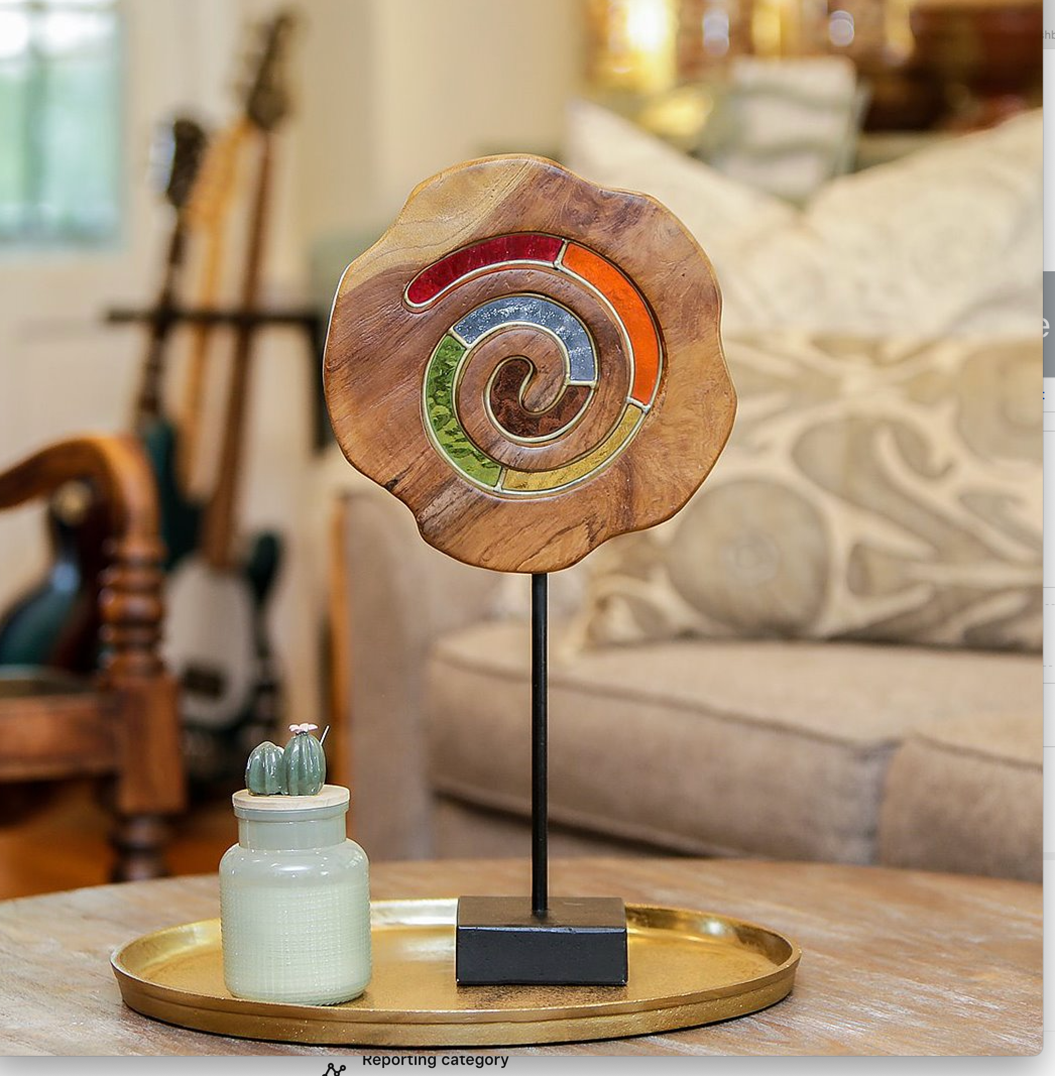 Garden Age Supply Slate Spiral on Stand - Large